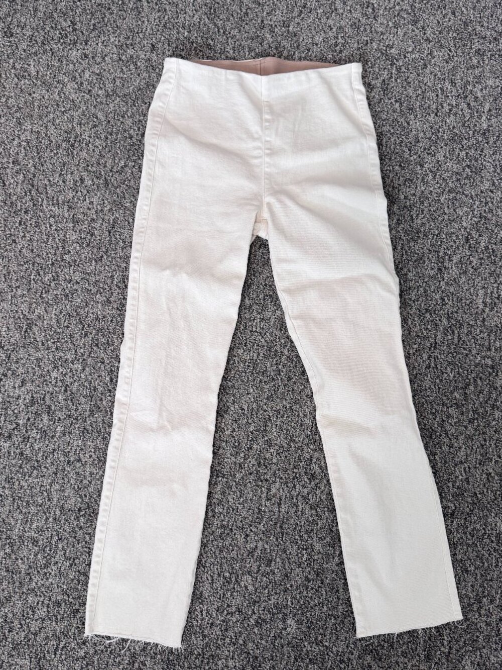 FRANK & EILEEN DERRY ILLUSION 01 WHITE DENIM STRETCHY PULL ON JEAN PANTS 27